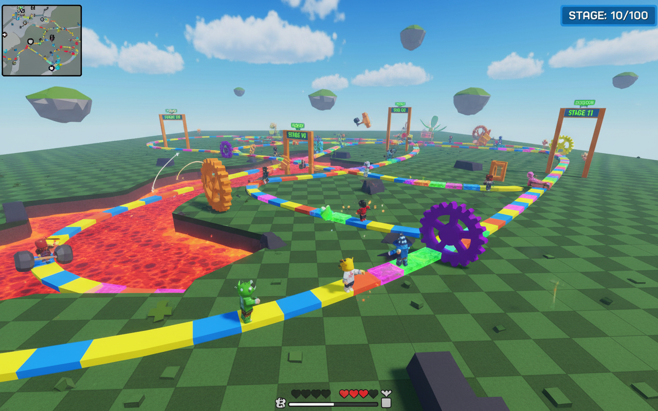 15-stage obby built with Picoo in Roblox Studio